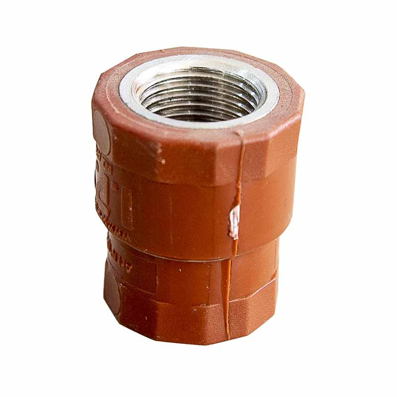 UNION REDUCCION ROJO C/ INSERTO DE METAL 1/2X3/8