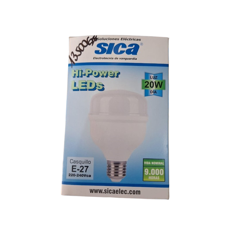 LAMP. LED BULD ALTA POTENCIA 20W E27 6500K SICA