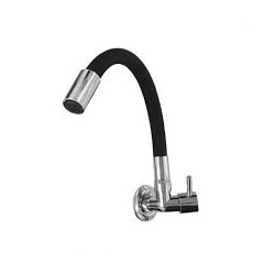 CANILLA FLEX NEGRA P/ PARED...