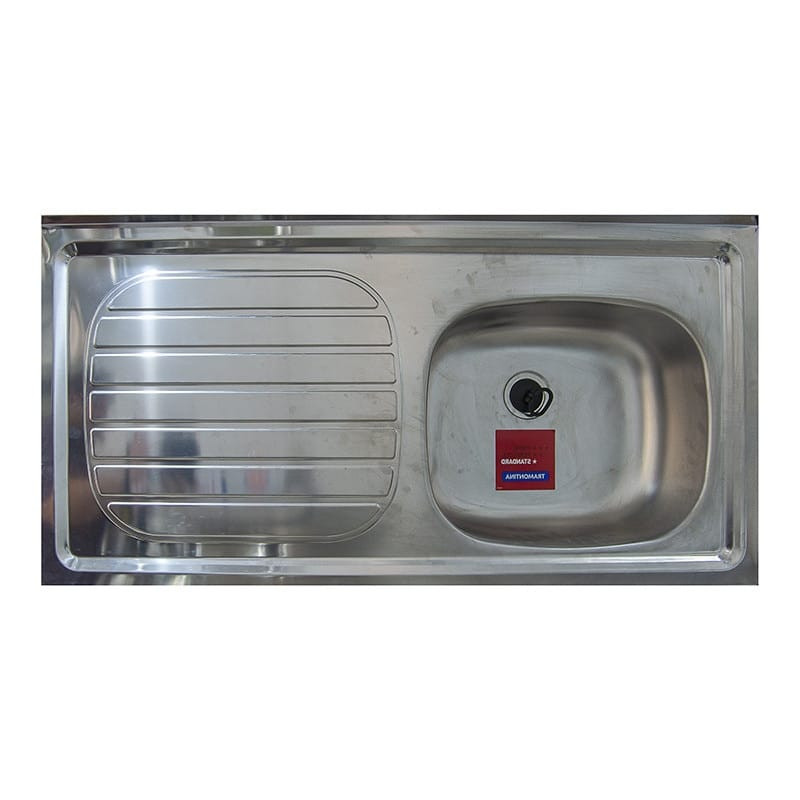 PILETA ACERO INOX.TRAMONTINA 1B IZQ. 80X50X13CM