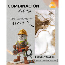 PISOS CERAL RECT TWIST BROWN "A" (2,98M) 62X120