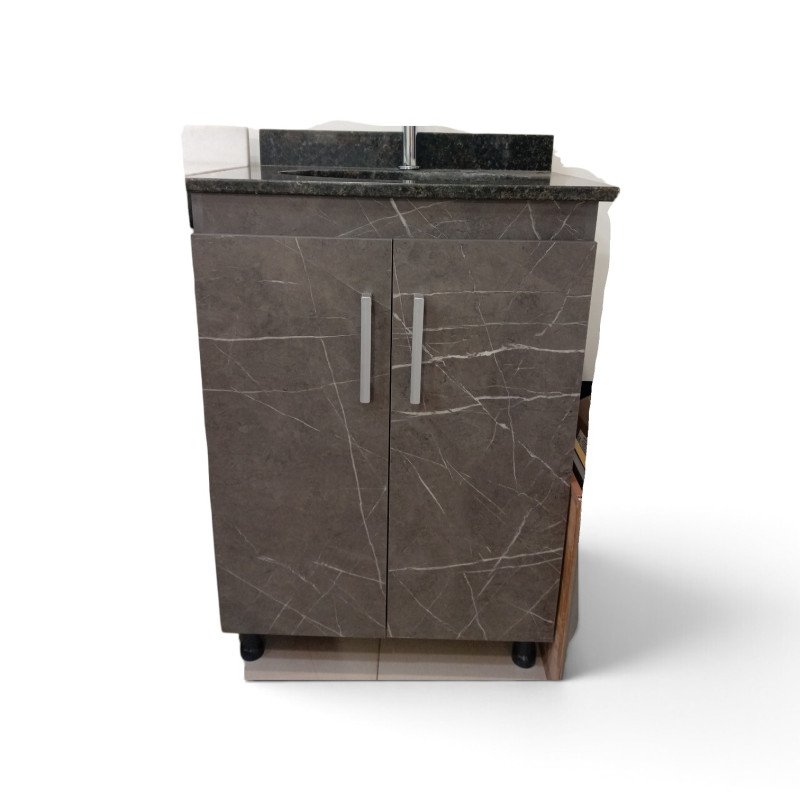 MUEBLE DE BAÑO ESTÁNDAR CON MESADA DE MARMOL NEGRO