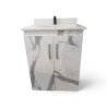 MUEBLE DE BAÑO ESTÁNDAR CON MESADA DE MARMOL BLANCO VETEADO
