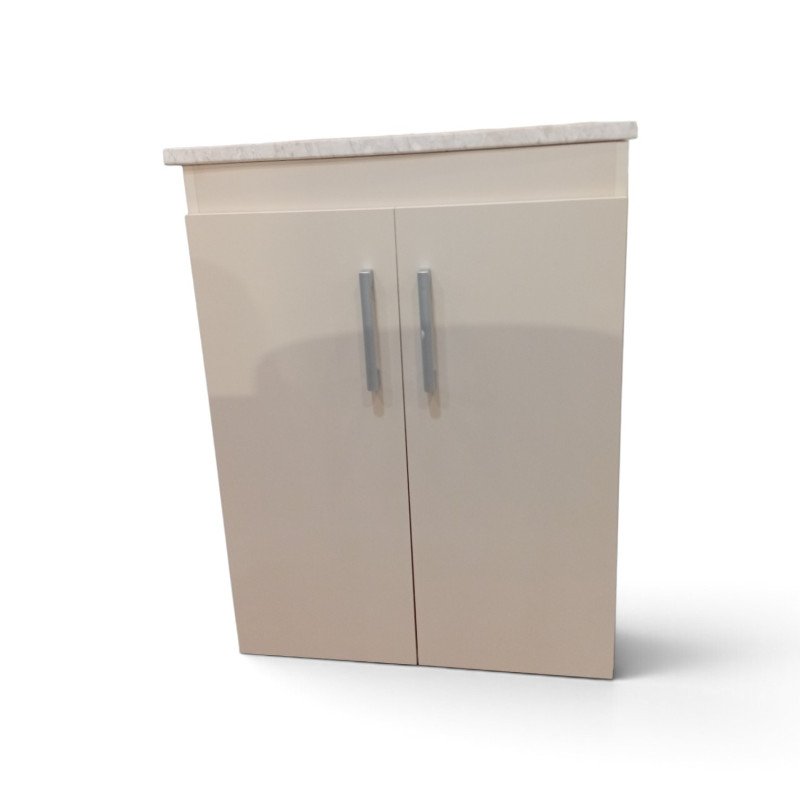 MUEBLE DE BAÑO ESTÁNDAR CON MESADA DE MARMOL CREMA