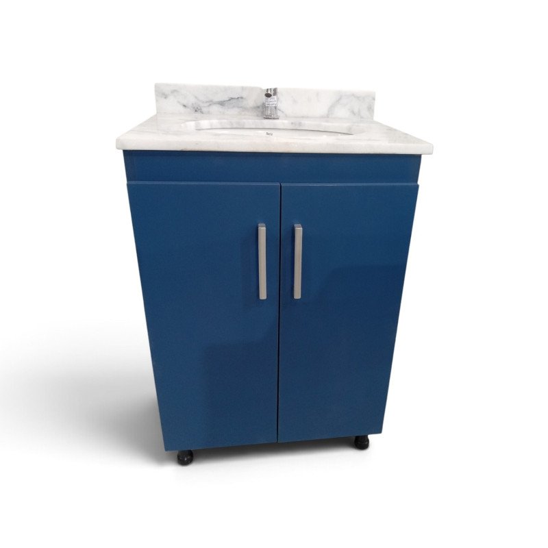 MUEBLE DE BAÑO ESTÁNDAR CON MESADA DE MARMOL AZUL