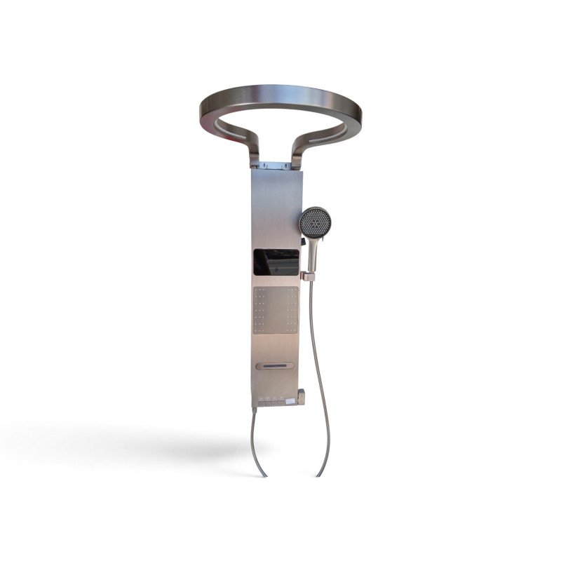 DUCHA INTELIGENTE CASCADA GRIS CON LED W8 SOLMAX 10006