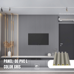PERFIL RIPADO PVC GRIS OSCURO (3,0X0,25CM) 2931