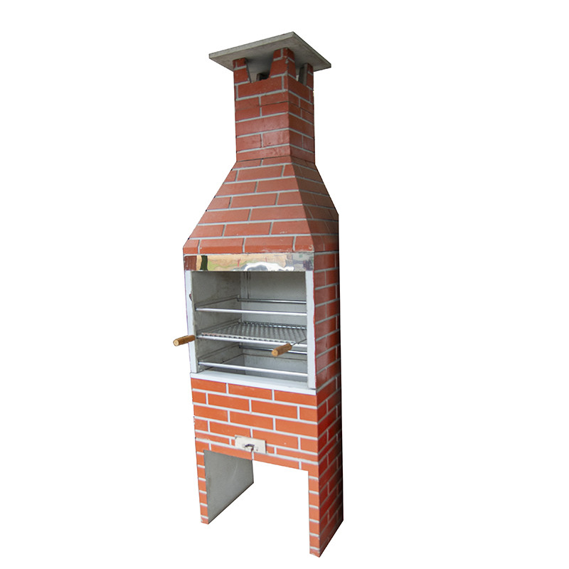 CHURRASQUERA MEDIA PINTADA INOX LUXO.